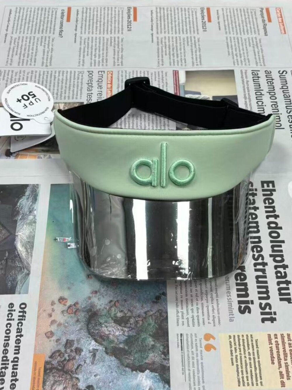 🧢Alo Yoga Airlift Mint Green Solar Visor Outdoor Running Sun Hat ☀️